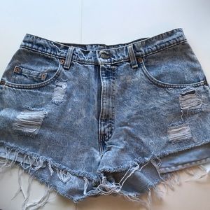 Levi high waisted denim shorts
